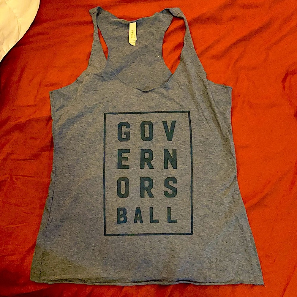 GovBall NYC merch racerback tank top - Heather Blue Size Medium